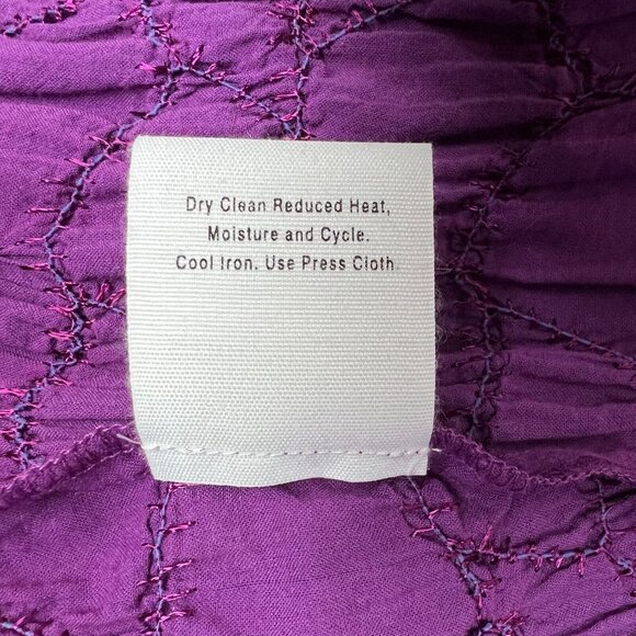 Charles Nolan Midi Skirt Womens 4 Purple Broomstick Embroidered Peasant Boho‎ - Picture 11 of 11